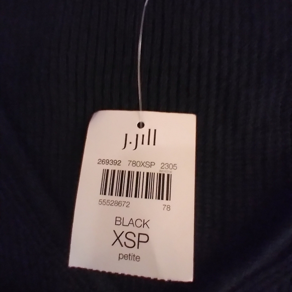 NWT J Jill Black V-Neck Women's Top Size XS Minimalist - Picture 6 of 10